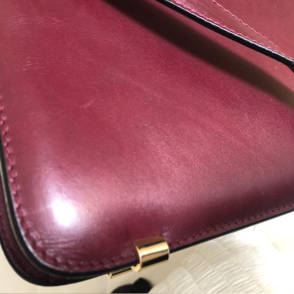 Vintage Mark Cross Italy Burgundy Leather Briefcase w/  Gold Hardware - Picture 3 of 15